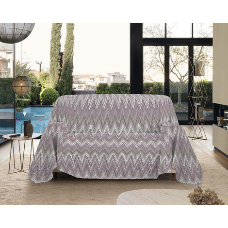 Telo Arredo Made in Italy in Cotone Grandfoulard Copritutto Copridivano Copriletto-Teli Sofà Arredatutto-Drappeggio-Arazzo-Copridivano Grand Foulard Letto Matrimoniale - Spinato Rosa (1/4)