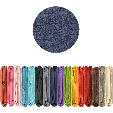 Telo Arredo Tinta Unita Made in Italy in Cotone Panama Grandfoulard Copritutto Blu - 2 Posti 280x240
