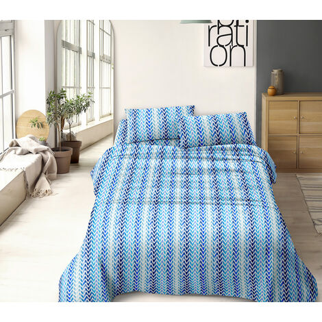 Completo Letto Lenzuola In Microfibra No Stiro Tinta Unita