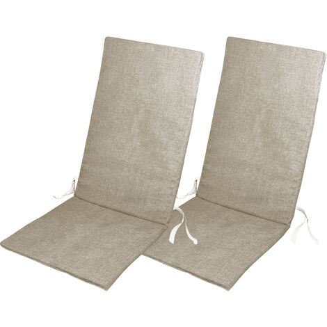 Cuscino Universale Imbottito Per Sedia Sdraio Relax Marrone - 4 Cuscini