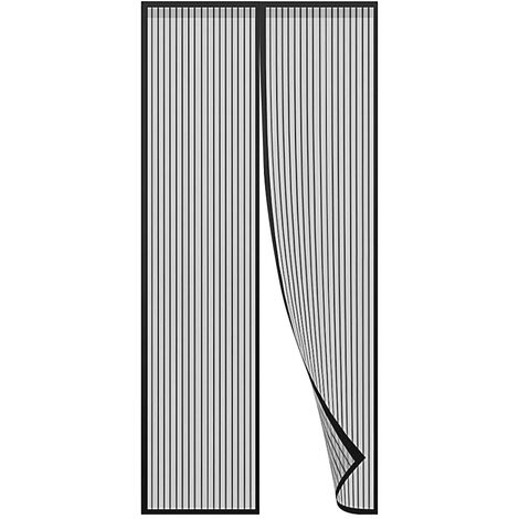 Zanzariera Magnetica per Porte Porta Finestra 140 x 240 Cm Nero - 140x240 Cm
