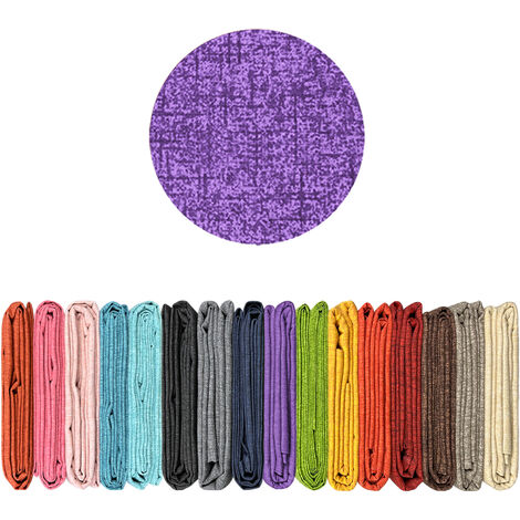 Telo Arredo Tinta Unita Made in Italy in Cotone Panama Grandfoulard Copritutto Viola - 1 Posto 280x170
