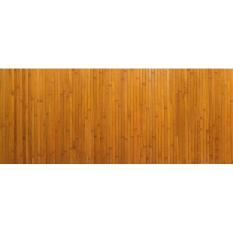 Tappeto Passatoia In Vero Bamboo Tappeto Cucina Ingresso In Legno Antiscivolo Aderente Lavabile E Antimacchia Tagliabile Oro - 50x250 cm