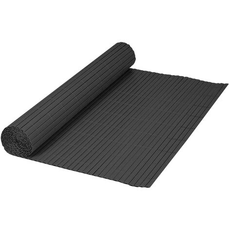 Canniccio Bambù In Pvc Frangivista Recinzione Per Giardino Frangivento Balcone Antracite - 100x500Cm