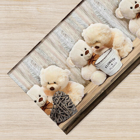 Tappeto passatoia fantasia made in Italy antiscivolo lavabile aderente 112 Teddy - 50x450cm (1/5)