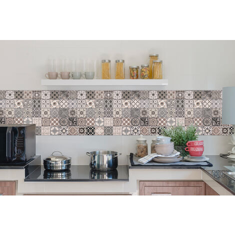 Paraschizzi Cucina Da Parete Pannello Adesivo Prodotto Italiano Con Inchiostro Atossico, Ignifugo e Resistente all'Acqua Paraschizzo ParaSpruzzo Per Arredamento  ParaschizziMarsiglia - 50x450cm (1/5)