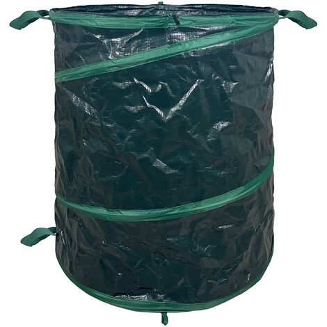 Sacco Giardino Pop-up da 170 Litri, Multiuso,Colore Verde, Autoportante,Stabile, Sacco Per Foglie Rifiuti,Pieghevole (1/5)