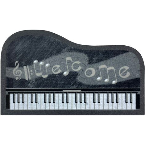 Zerbino Gomma Floccato Moderno Sagomato Asciugapassi Assorbente per Esterno o Interno Antiscivolo Prodotto Italiano Piano