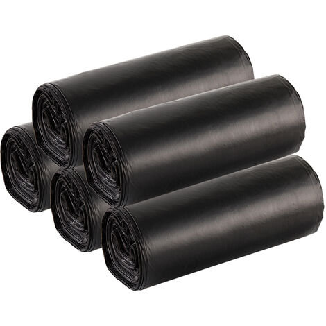 100 Sacchi Spazzatura SuperResistenti Con Legacci Colore Nero Sacchetti Immondizia Condominiali Raccolta Differenziata Disponibili 30-60-110 Litri Antigoccia Antistrappo Impermeabili  Nero - 50x60