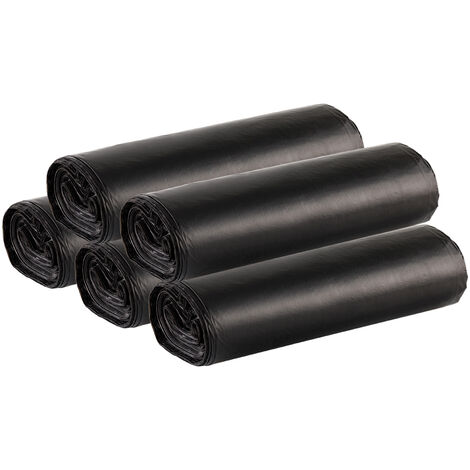 100 Sacchi Spazzatura SuperResistenti Con Legacci Colore Nero Sacchetti Immondizia Condominiali Raccolta Differenziata Disponibili 30-60-110 Litri Antigoccia Antistrappo Impermeabili  Nero - 70x110