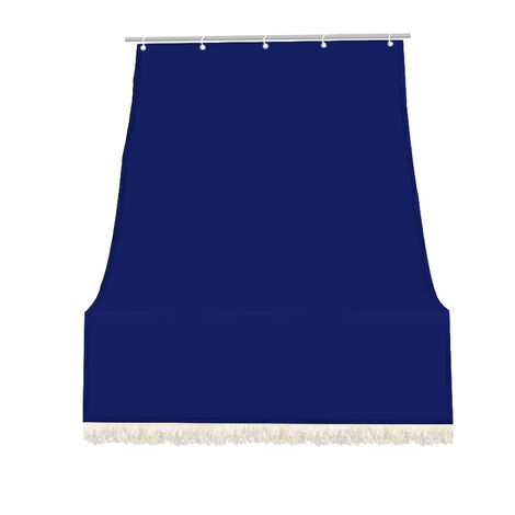Tenda da sole tessuto resistente per balcone con anelli lavabile a caduta Blu - 140x350 cm
