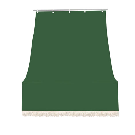 Tenda da sole tessuto resistente per balcone con anelli lavabile a caduta Verde - 140x350 cm