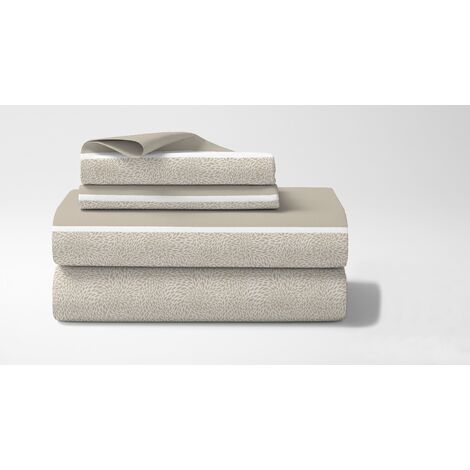 Set Lenzuola Matrimoniali In Cotone 100% - Made In Italy - Grigio - Completto Con Lenzuolo Sopra, Sotto E 2 Federe - Foto 11