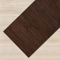 Tappeto Passatoia In Vero Bamboo Tappeto Cucina Ingresso In Legno Antiscivolo Aderente Lavabile E Antimacchia Tagliabile Marrone - 50x100 cm