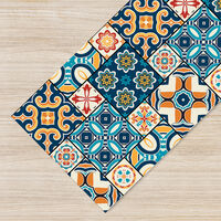 Tappeto da cucina antiscivolo, antimacchia passatoia multiuso 50x500 - Mattonella Multicolor