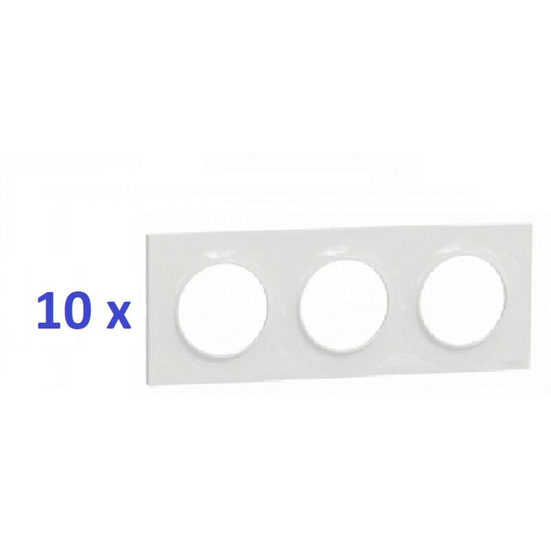 10 Plaques triple Odace Styl blanc  S520706  Schneider