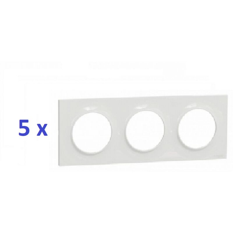 5 Plaques triple Odace Styl blanc  S520706  Schneider