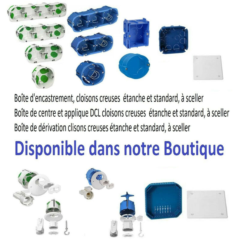 Boîte d'encastrement pour micro-modules - multicloison 1 poste