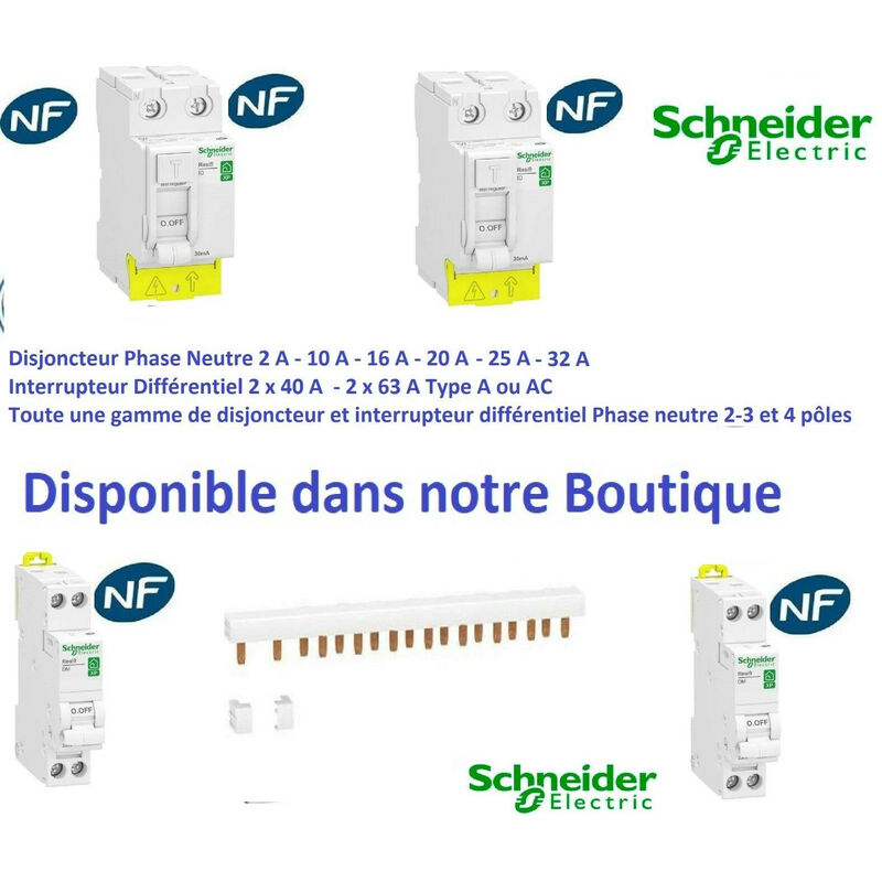 HAGER - LOT - 6 Peignes alimentation Interrupteur Différentiel pr Coffret 2  rangées entraxe 125 mm - Ref - KCN225