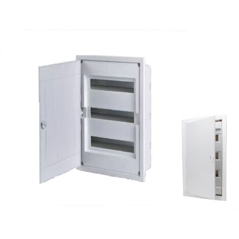 Coffret électrique nu 12 modules sur 3 rangées – Indice de protection IP40 – Montage encastré dans murs pleins ou cloisons creuses