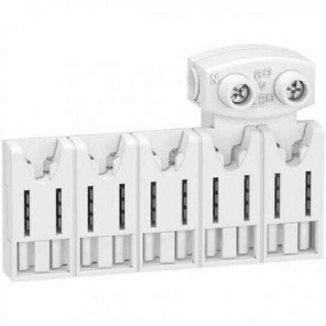 Répartiteur avec connecteur embrochable 5 modules XE Resi9  Schneider-electric R9EXHC05