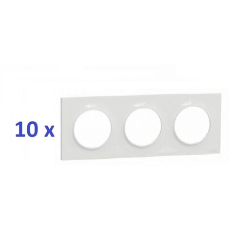 10 Plaques triple Odace Styl blanc  S520706  Schneider