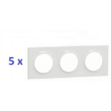 5 Plaques triple Odace Styl blanc  S520706  Schneider