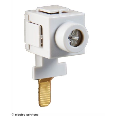 Hager – Borne pour tableau électrique 1P 35 mm² – Capacité de serrage 1 x 35 mm² rigide – Courant nominal 100 A – KF83A