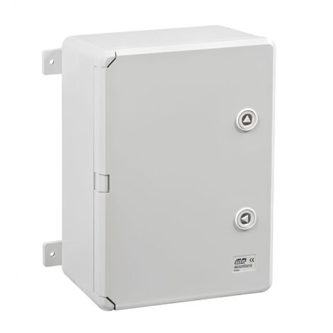 IDE – Coffret électrique ABS étanche IP65 280x200x130mm – Porte opaque réversible – Plaque de fond pleine – Fixation murale incluse (1/5)