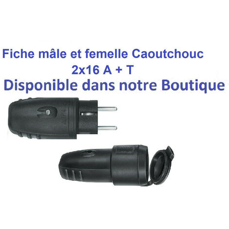 Fiche male sur coffret 2P+T 220V IP54 IDE 115