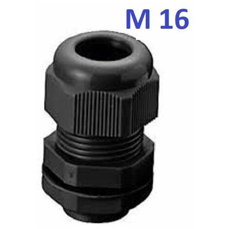 Presse étoupe NOIR M12 - M16 - M20 - M25 - Lot de 5 ou 10 ou 20 ou 50 pièces Lot de 20 pièces - Presse Etoupe M16