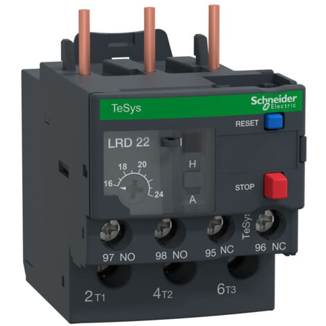 relais de protection thermique - pour contacteur tesys d - 16 à 24a - schneider electric lrd22