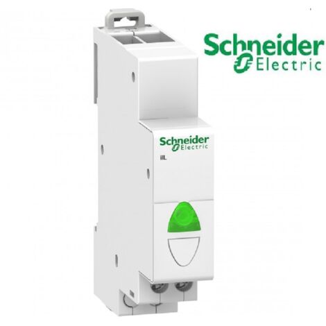 Schneider Electric – Voyant lumineux Acti9 iIL 110-230Vac LED verte – Indicateur de tension IP20 – Montage rail DIN – A9E18321