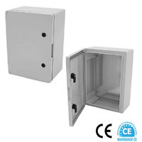 AR – Coffret électrique nu étanche IP65 400x300x170mm – Plaque de fond en tôle galvanisée – Installation en saillie – Protection IK10