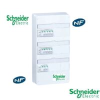 Schneider Electric – Coffret électrique 3 rangées T3-T5 – 2 interrupteurs différentiels 63A – 10 disjoncteurs – Montage apparent sur mur – Conforme NF