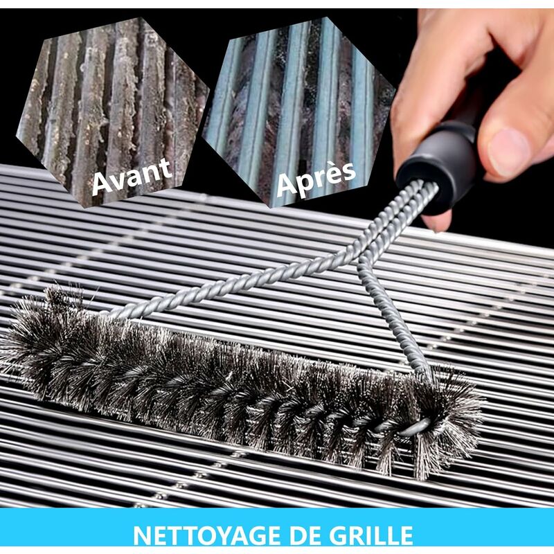 Weber - Brosse à barbecue - 18 po, pour nettoyage en profondeur