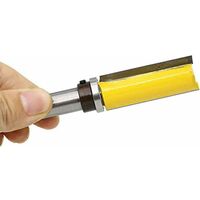 Fraise à copier, Routeur de Fraise à Bois queue 8mm lame 20mm en Acier Allié Haute Qualité pour travail du bois Massif/Panneau de Particules/ MDF à la main, jaune (8*3/4*20mm)