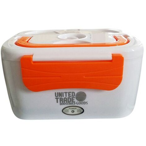 Scaldavivande elettrico estraibile vaschetta elettrica scaldino portatile  box pranzo arancione