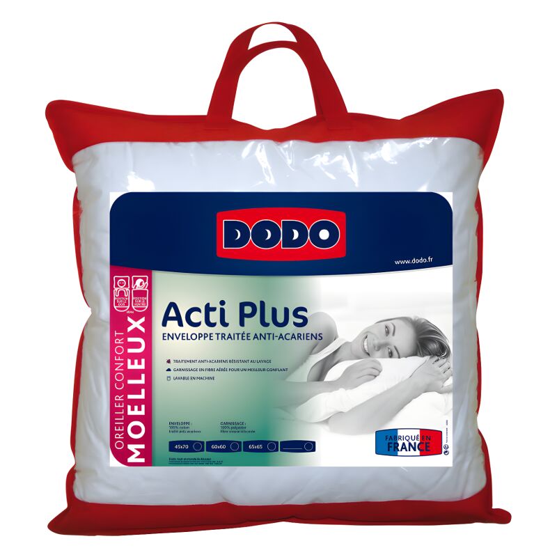 Oreiller DODO anti allergies - 65x65 cm - ACTI PLUS II