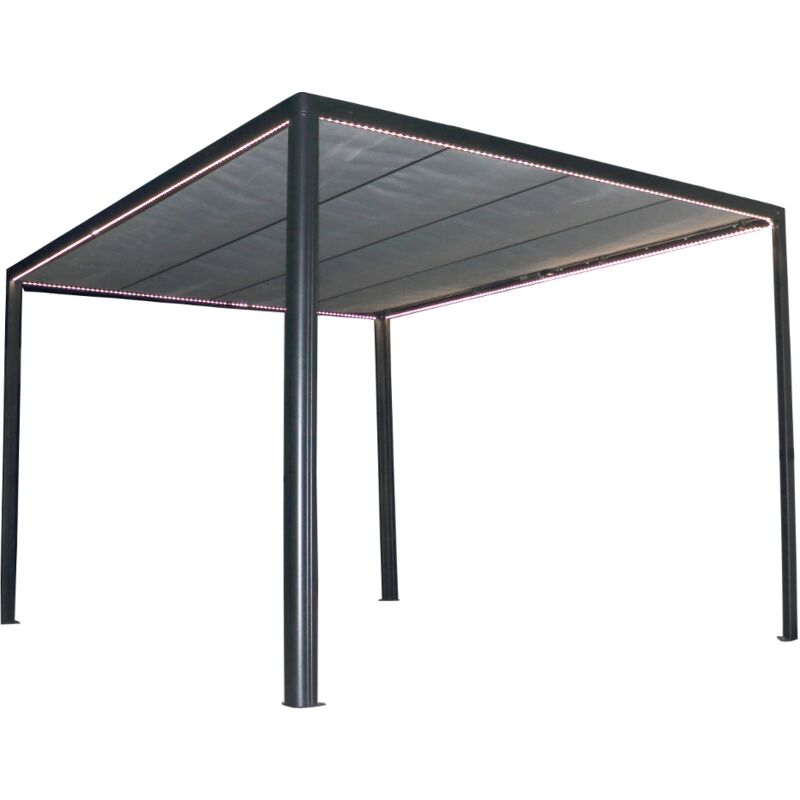 Abri barbecue en aluminium et polycarbonate 180 x 240 cm – Austin