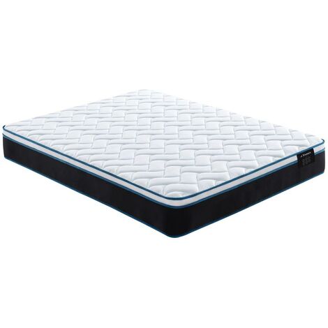 Ensemble matelas 160 x 200 cm Trente - Ressorts ensachés et mémoire de  forme - Ep. 30 cm - Equilibré - sommier Blanc