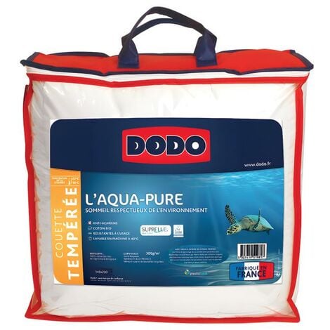 Couette DODO tempérée - Enveloppe 100% coton biologique - 220 x 240 cm -  AQUA-PURE