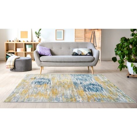 Tapis Vintage tissé à plat Frencie Gris 120x180 cm - Tapis poil ras / effet  usé