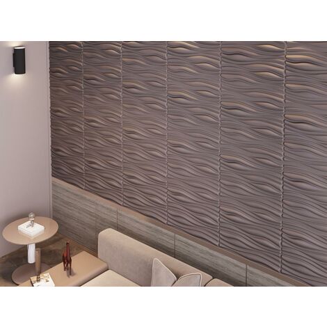 Panneau mural 3D - Pack de 2.83 m² - Coloris bois naturel - Lot de 8 pièces  - FLINT