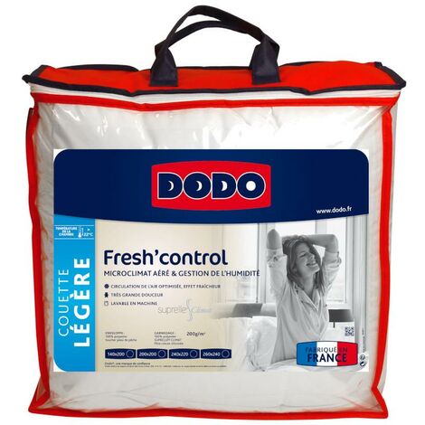 Couette DODO anti-transpirante - 240x260 cm - FRESH CONTROL - Blanc