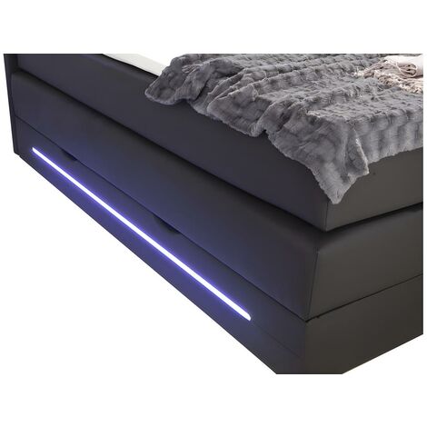 Ensemble complet boxspring tête de lit avec leds + sommiers +