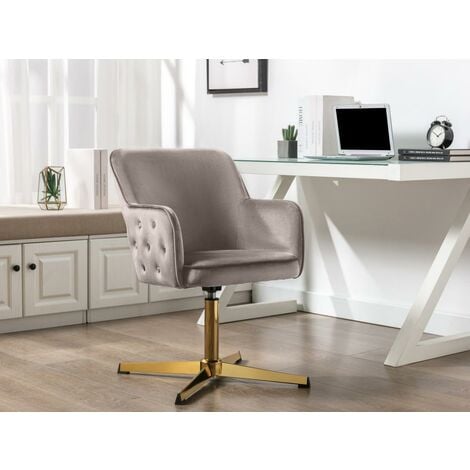 Chaise de bureau chaise d'ordinateur rotative à 360° en velours