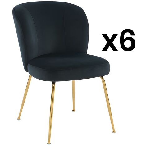 Lot de 6 chaises scandinaves blanches lorenzo - assise rembourrée - salle à  manger, cuisine, chambre LIFE INTERIORS Pas Cher 