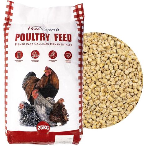 Pienso para Gallinas Ponedoras y Ornamentales  Alimento con Fórmula Exclusiva  Poultry Feed Saco 25 kg  Rico en Proteínas y Grasas Saludables para un Plumaje Vistoso  con Levadura de Cerveza…