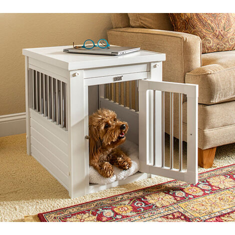 Jaula para Perros Confort Modelo Arkansas - Perrera de Interior - Cuatro Colores y Tres tamaños a Elegir (Blanco, S (60,5x46,2x56,4cm))